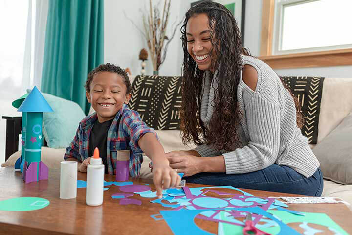 Family Making Crafts